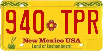 NM license plate 940TPR