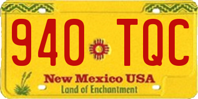 NM license plate 940TQC