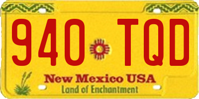 NM license plate 940TQD