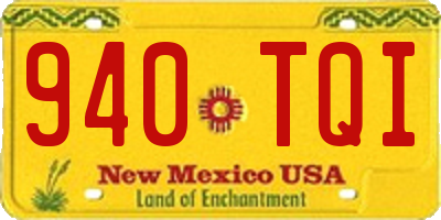 NM license plate 940TQI