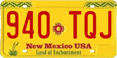 NM license plate 940TQJ