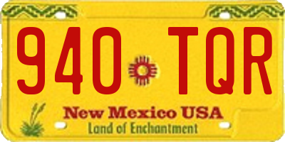 NM license plate 940TQR