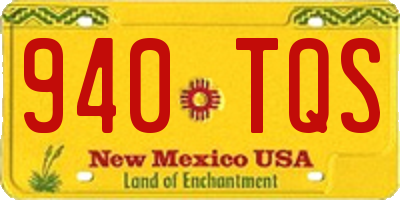 NM license plate 940TQS