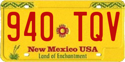 NM license plate 940TQV