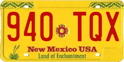 NM license plate 940TQX