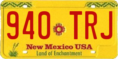 NM license plate 940TRJ