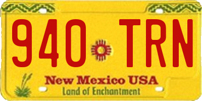 NM license plate 940TRN