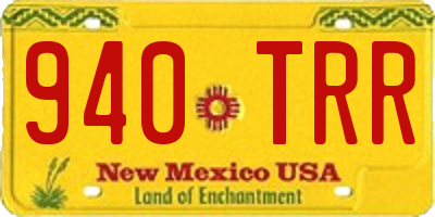 NM license plate 940TRR