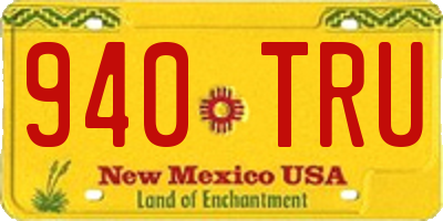 NM license plate 940TRU