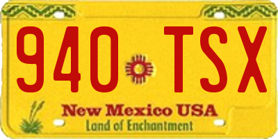 NM license plate 940TSX