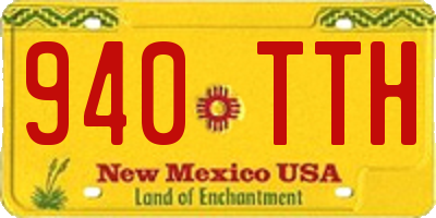 NM license plate 940TTH