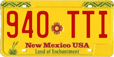 NM license plate 940TTI
