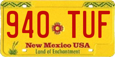 NM license plate 940TUF