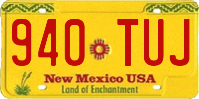NM license plate 940TUJ