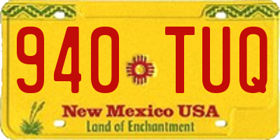 NM license plate 940TUQ