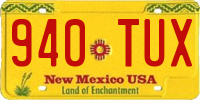 NM license plate 940TUX