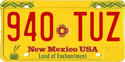 NM license plate 940TUZ