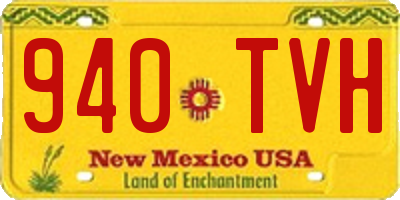 NM license plate 940TVH