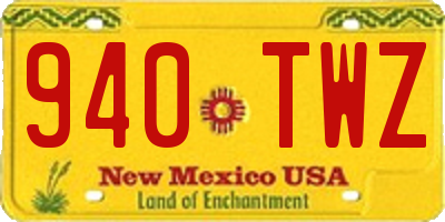 NM license plate 940TWZ