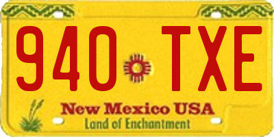 NM license plate 940TXE