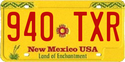 NM license plate 940TXR