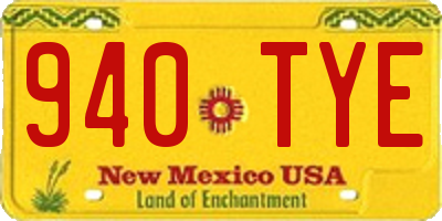 NM license plate 940TYE