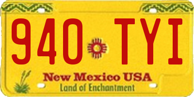 NM license plate 940TYI