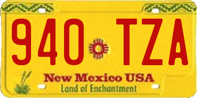 NM license plate 940TZA