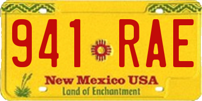 NM license plate 941RAE