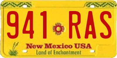 NM license plate 941RAS