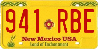 NM license plate 941RBE