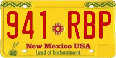 NM license plate 941RBP