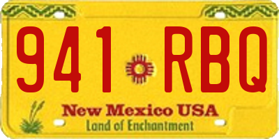NM license plate 941RBQ