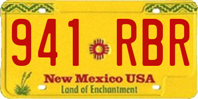 NM license plate 941RBR