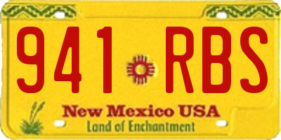 NM license plate 941RBS