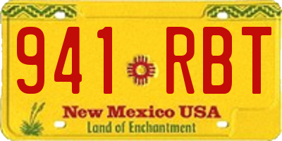 NM license plate 941RBT