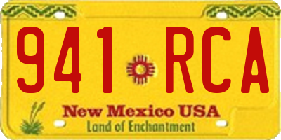 NM license plate 941RCA