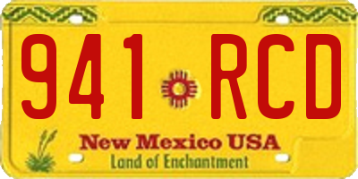 NM license plate 941RCD