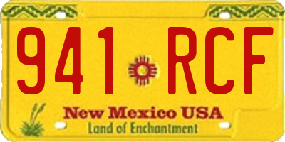 NM license plate 941RCF