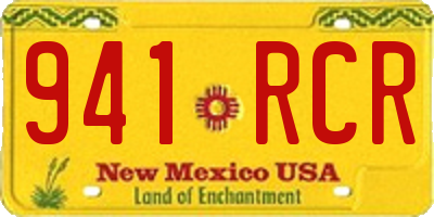 NM license plate 941RCR