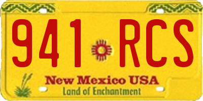 NM license plate 941RCS