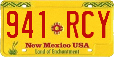 NM license plate 941RCY