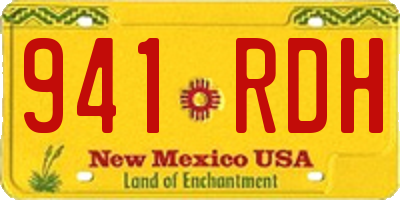 NM license plate 941RDH