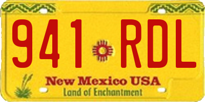 NM license plate 941RDL