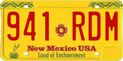NM license plate 941RDM