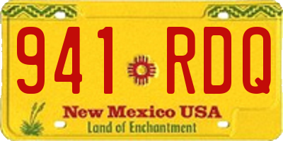 NM license plate 941RDQ