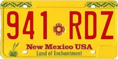 NM license plate 941RDZ