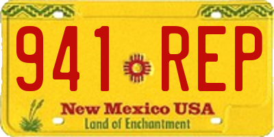 NM license plate 941REP