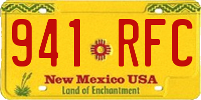 NM license plate 941RFC