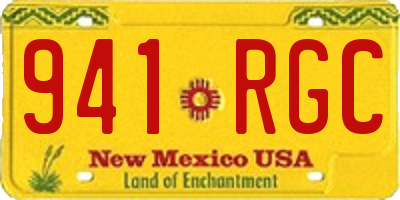 NM license plate 941RGC